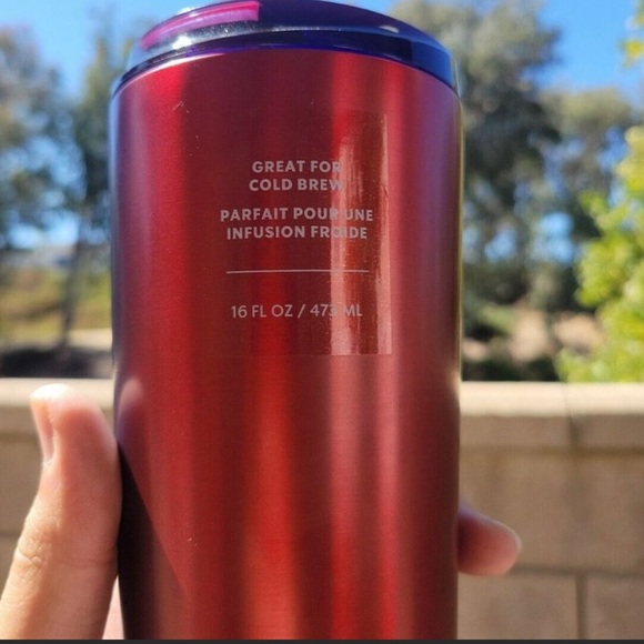 Starbucks Watermelon Cold Brew Cup Blue Gradient Stainless Steel Tumbler 16oz - Picture 14 of 16